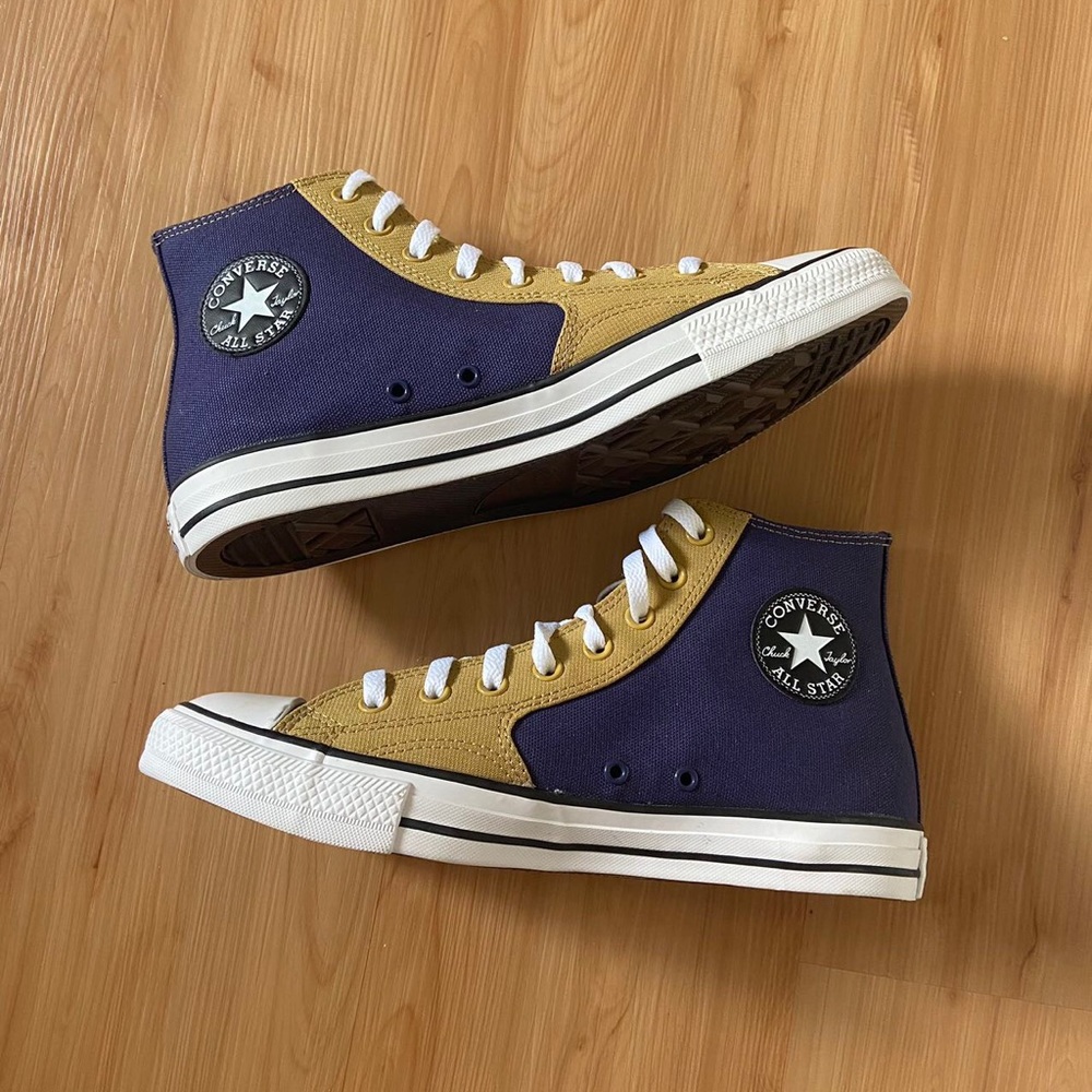 Converse Unisex Chuck Taylor High Casual Sneakers Navy Dune Canvas M 9.5/W11.5 - Picture 4 of 6